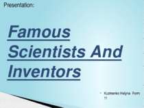 "Famous Scientists And Inventors"
