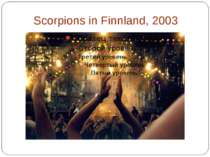 Scorpions in Finnland, 2003