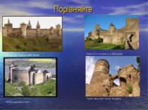 Порівняйте Кам’янець-Подільський замок Хотинська фортеця Замок біля Каркасона...