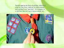 Special signs in the form of patches, which is a scout on your form, indicate...