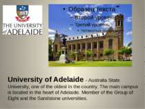 University of Adelaide - Australia State University, one of the oldest in the...