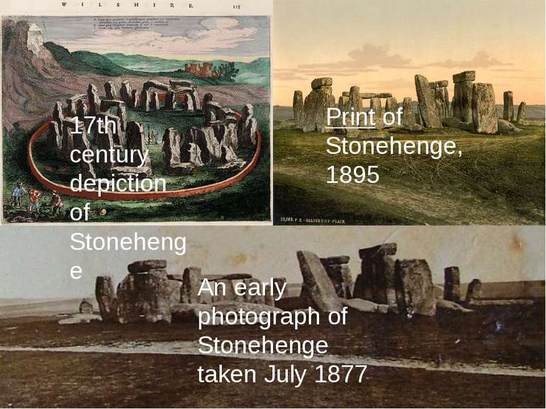 17th century depiction of Stonehenge Print of Stonehenge, 1895 An early photo...