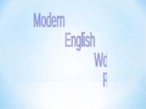 "Modern English Word Formation"
