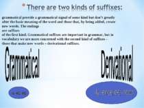 grammatical provide a grammatical signal of some kind but don’t greatly alter...