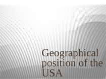 Geographical position of the USA