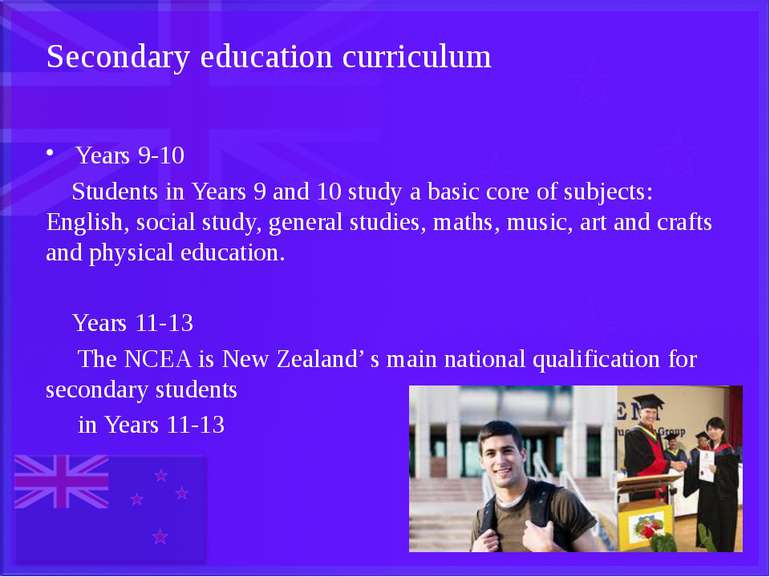 Secondary education curriculum Years 9-10 Students in Years 9 and 10 study a ...