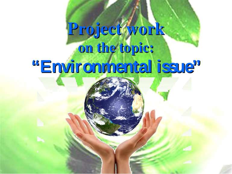 Project work on the topic: “Environmental issue”