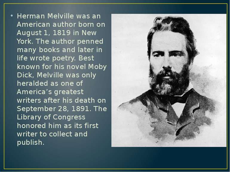 "Herman Melville" - презентація з англійської мови