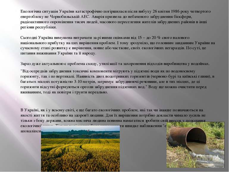 Екологічна ситуація України катастрофічно погіршилася після вибуху 26 квітня ...