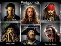 Protagonists: Will Turner Elizabeth Swann Captain Jack Captain Barbossa Davy ...