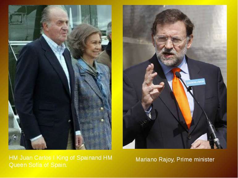 HM Juan Carlos I King of Spainand HM Queen Sofía of Spain. Mariano Rajoy, Pri...