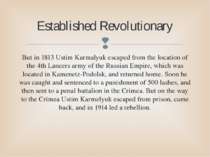 But in 1813 Ustim Karmalyuk escaped from the location of the 4th Lancers army...