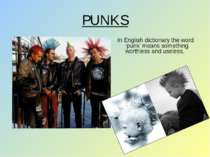 PUNKS In English dictionary the word ‘punk’ means something worthless and use...