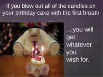 If you blow out all of the candles on your birthday cake with the first breat...