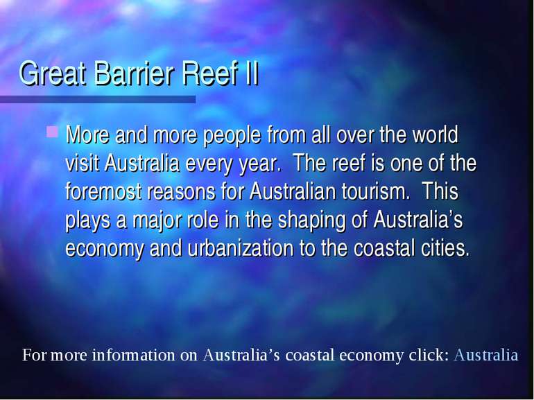 Great Barrier Reef II More and more people from all over the world visit Aust...