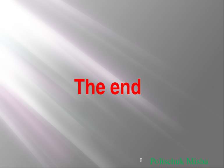 The end Polischuk Misha