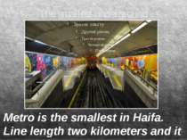 The smallest underground Metro is the smallest in Haifa. Line length two kilo...
