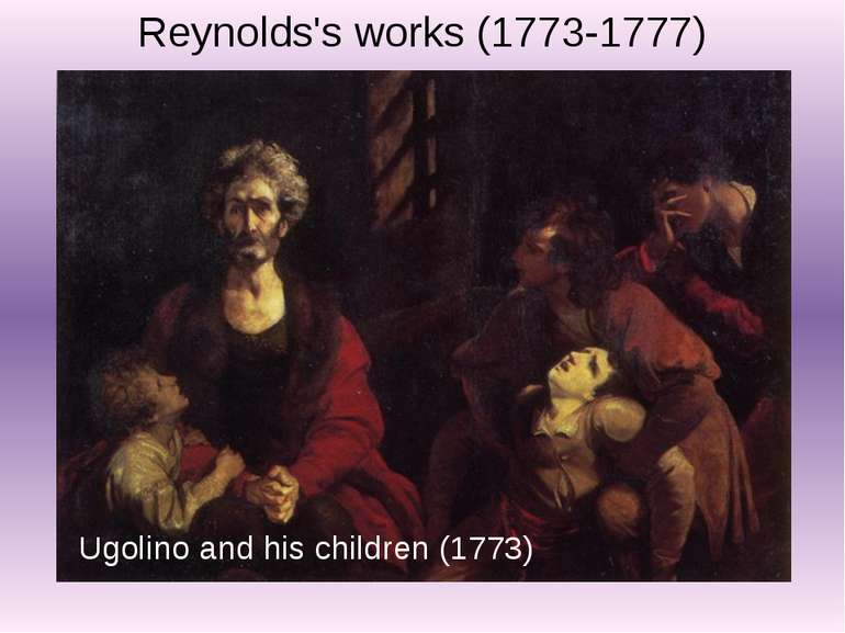 Reynolds's works (1773-1777) Ugolino and his children (1773)