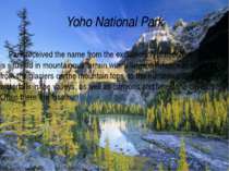 Yoho National Park Park received the name from the exclamation of the Cree. T...