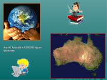 Area of Australia is 8,000,000 square kilometers