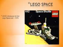 LEGO introduces its first Lego Space set – 1979.