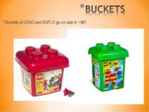 Buckets of LEGO and DUPLO go on sale in 1987.