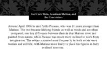 Around April 1906 he met Pablo Picasso, who was 11 years younger than Matisse...