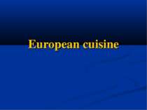 "European cuisine"