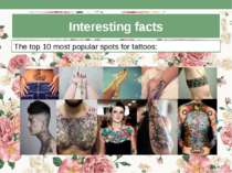 Interesting facts The top 10 most popular spots for tattoos: