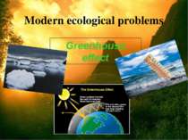 Modern ecological problems Greenhouse effect