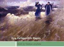 Ilya Yefimovich Repin Work by Nastya Levytska