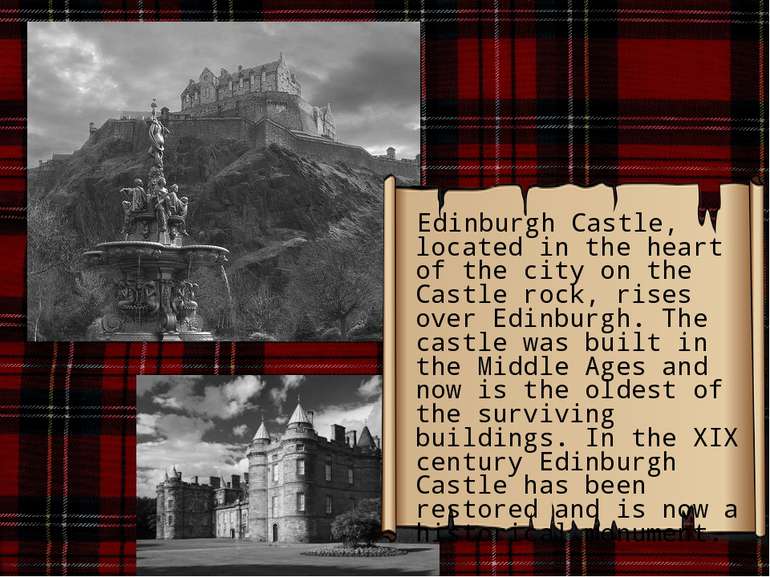 Edinburgh Castle, located in the heart of the city on the Castle rock, rises ...