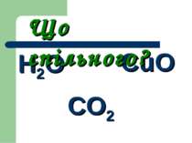 Н2О CO2 CuO Що спільного?