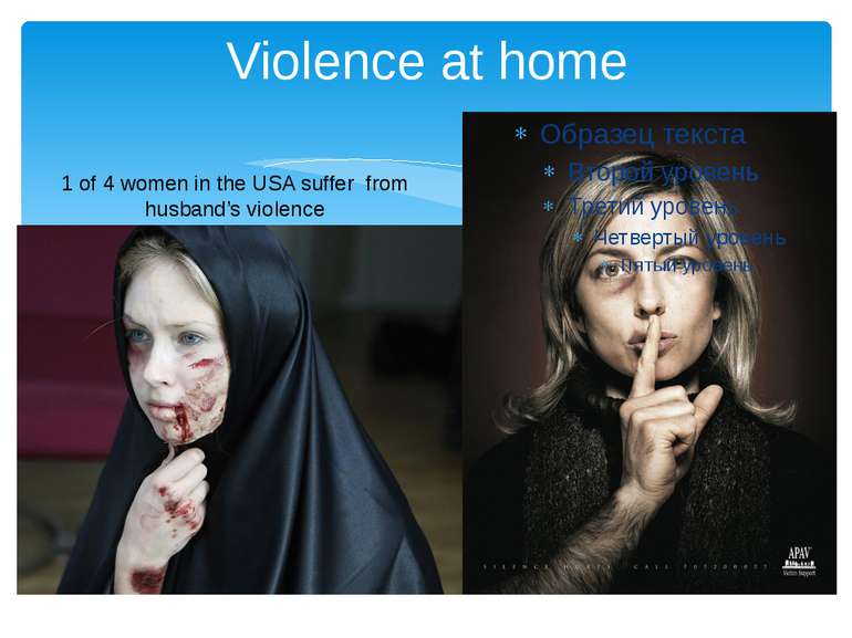 Violence at home 1 of 4 women in the USA suffer from husband’s violence