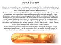 Sydney is the most populous city in Australia and the state capital of New So...