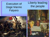 Execution of Doge Marino Falyero Liberty leading the people