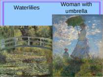 Woman with umbrella Waterlilies