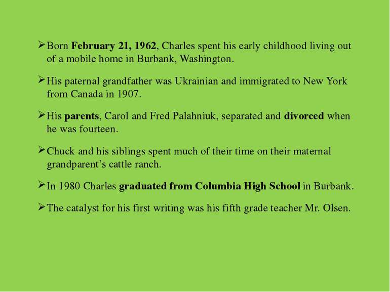 Born February 21, 1962, Charles spent his early childhood living out of a mob...