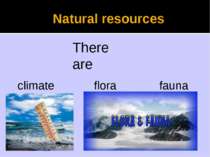 Natural resources There are climate flora fauna