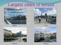 Largest cities of Ireland Dublin Cork Limerick Galway