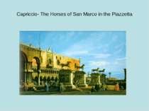 Capriccio- The Horses of San Marco in the Piazzetta