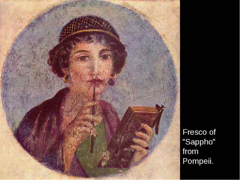 Fresco of "Sappho" from Pompeii.