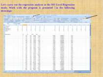 Let's carry out the regression analysis in the MS Excel Regression mode. Work...
