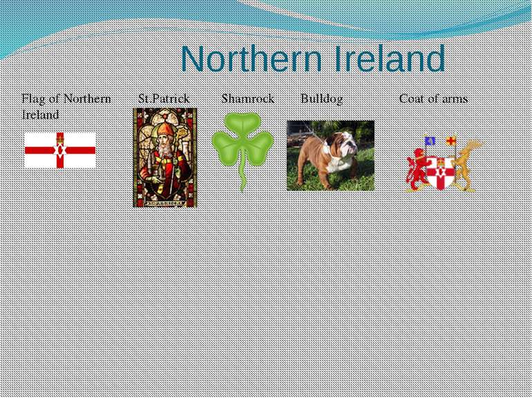 Northern Ireland Flag of Northern Ireland St.Patrick Shamrock Bulldog Coat of...