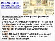 FLUORESCENCE: Number panels glow under ultra-violet light. OPTICALLY VARIABLE...