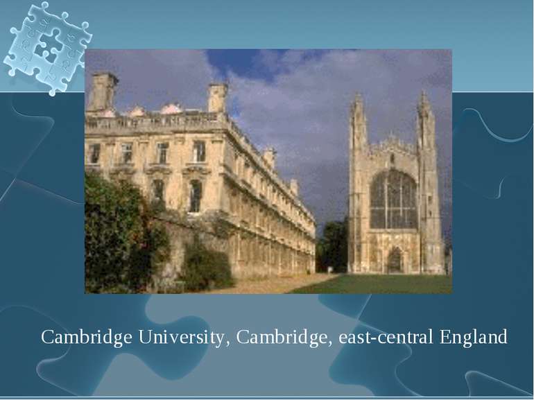 Cambridge University, Cambridge, east-central England