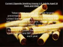 Current Cigarette Smoking Among U.S. Adults Aged 18 Years and Older Tobacco u...