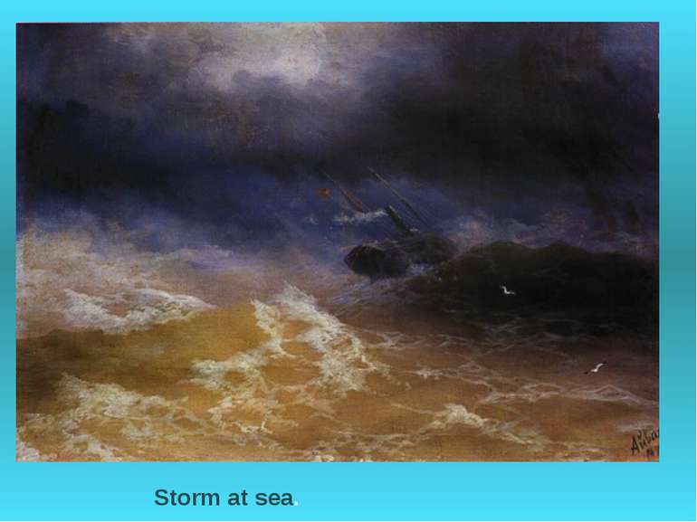 Storm at sea.