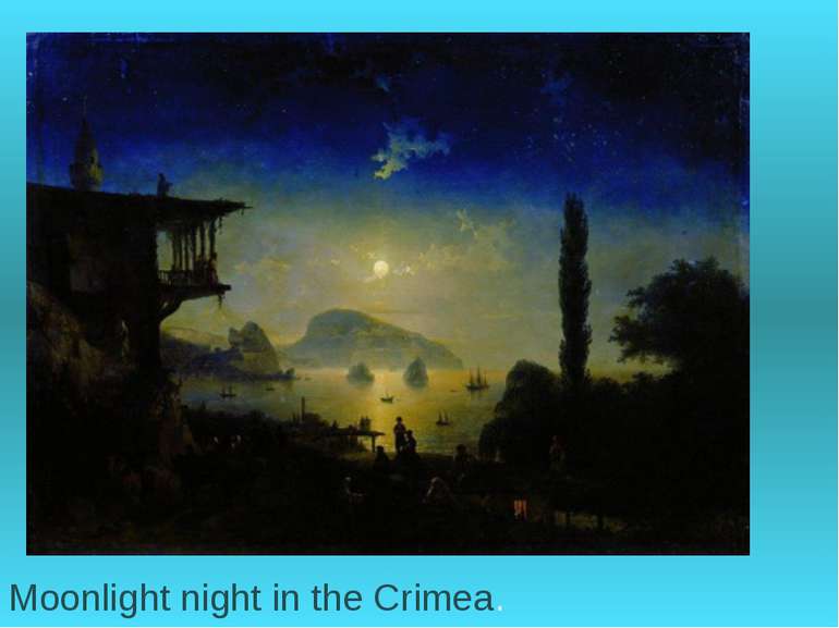 Moonlight night in the Crimea.