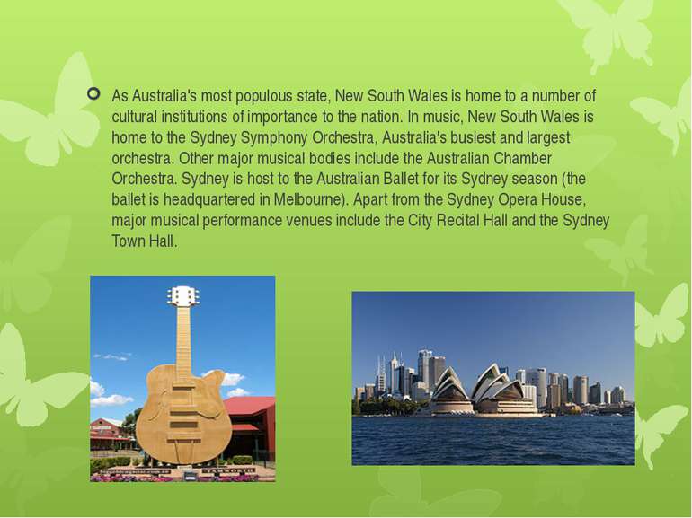 As Australia's most populous state, New South Wales is home to a number of cu...